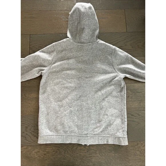 Nike Hoodie Kids XL Gray Cotton Long Sleeve Youth Classic Logo Full Zip - Picture 5 of 5